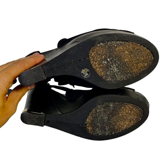 Vince Camuto - Black Nylon Wedges - Picture 5 of 10